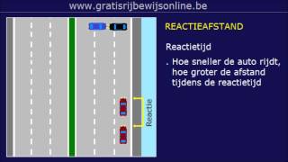 GRATIS RIJBEWIJS ONLINE 14 Rijbewijs B  STOPAFSTAND  REMWEG  REACTIEAFSTAND [upl. by Acired794]