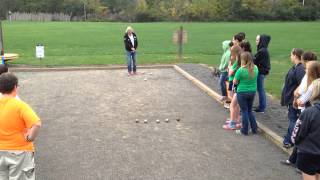 Marco Foyot giving lessons to Students at Zanesfield Petanque Club Oct 3 2013 [upl. by Aseela]