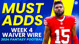 Week 4 Waiver Wire  Players To Target Drop and Trade 2023 Fantasy Football [upl. by Kironde348]