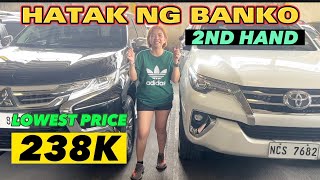 BILIHAN NG MURANG HATAK NG BANKO 238K LOWEST PRICE  SUV VAN PICKUP  repocars repossessedcars [upl. by Akemhs4]