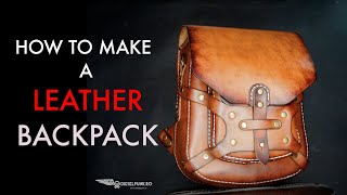 DIY Leather Backpack Tutorial and Pattern Download [upl. by Nrubua]