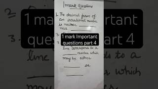 Important 1 mark questions for exam part 4 extraquestions rdsharmaclass9thmaths [upl. by Ardeha]