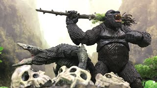 Kong Skull Island  Kong vs Skullcrawler  Stop Motion  Hiya Toys Full [upl. by Alison]