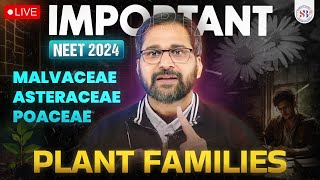 IMPORTANT PLANT FAMILIES FOR NEET 2024 MALVACEAE ASTERACEAE POACEAE NEET BIOLOGY BY TARUN SIR [upl. by Reichel]