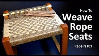 How to Weave Rope Seats [upl. by Adnwahsor]