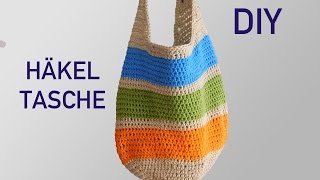 Tolle Häkeltasche  Anleitung für Anfänger  Tasche häkeln [upl. by Dee]