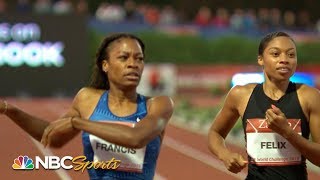 Allyson Felix back on 400m podium in Zagreb  NBC Sports [upl. by Neelrahs772]