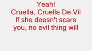 Cruella De Vil Lyrics [upl. by Anairam]