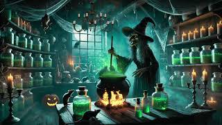 Spooky Halloween Atmosphere in a Witchs Lair 🎃 Scary Halloween Sounds 👻 Halloween background music [upl. by Analeh401]