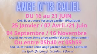 ✨️Ange n°18 CALIEL présentation description et symbolismes des anges gardiens👼du 16 au 21 juin [upl. by Scharff]