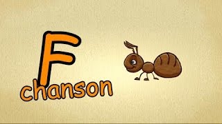 prononciation de lettres en français  lettre quotFchansonquot  Apprendre lalphabet en français [upl. by Inalawi]