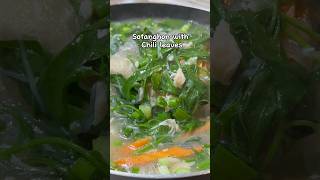 Sotanghon with Chili leaves for Dinner  Abudhabi OFW life [upl. by Terraj719]