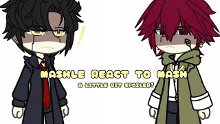 Mashle react to Mash  LITTLE BIT SPOILER  part 1 plus AMV videos fight [upl. by Elatia908]