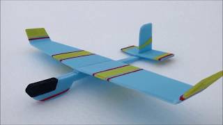 How to make a simple glider plane with foam plates  Amazing Toy [upl. by Gusba]