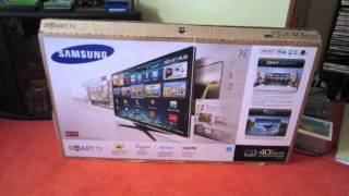 Samsung 40 LED 1080P SMART TV Unboxing amp Review [upl. by Lonyer]