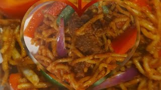 Delicious Speghetti Jollof Recipe with beef 😋simple amp easy SHC kitchen note 📝 [upl. by Vite976]