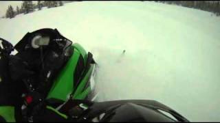 F800 Test Ride CountryCornersnet 2012 Arctic Cat Sleds [upl. by Enyrhtak]