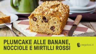 Plumcake vegan con nocciole e mirtilli rossi [upl. by Nyladnewg]