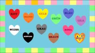 Deutsch lernen FARBEN  ein Spiel game  jeu de Kim  Learn German Colours Game [upl. by Olegnad]