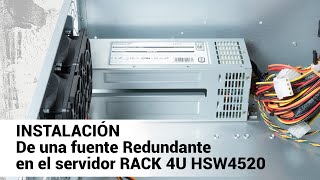 Cómo instalar una fuente de alimentación redundante en un servidor Rack 4U HSW4520 de UNYKAch [upl. by Drue]