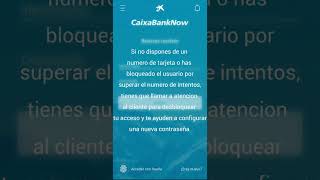 CaixaBank Now¿Que hacer si no puedes acceder [upl. by Nyrhtakyram]