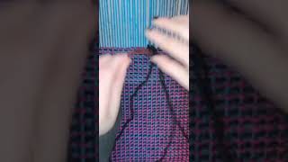 ◍ Bundling Loose Yarns with Hemstitch ◍ rigidheddle craftingshorts satisfyingvideo [upl. by Kcirdek]