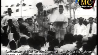 20 Februari 1956 Pengistiyaran tarikh Merdeka di Melaka [upl. by Harpp]