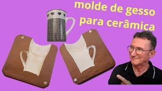 Como fazer molde de gesso para ceramica xicara ou caneca [upl. by Michaeu]