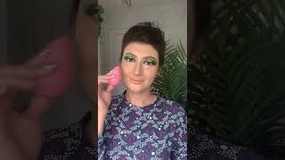 Green eyeshadow tutorial youtube youtubeshorts makeup [upl. by Adnuhsal810]