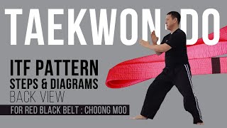 ITF TaekwonDo Pattern  Kup 1 Choong Moo Back Facing [upl. by Elmer]