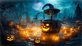 1 Hour Relaxing Halloween Music 👻🕷️Spooky Ambience Halloween Night And Scary Halloween Sounds 🎃 [upl. by Bette]