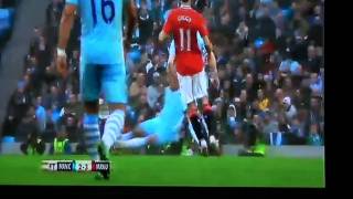 Manchester United 32 Manchester City HD 08012012 Vincent Kompany Red CardMTS [upl. by Lula]