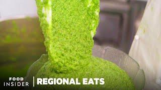 How Authentic Pesto Is Made In Italy  Regional Eats [upl. by Pernas596]