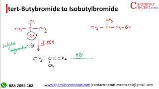 tertButybromide to isobutylbromide  Organic chemistry conversions for JEE NEET amp CBSE [upl. by Leotie]