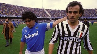 Michel Platini Vs Maradona 1986  Juventus x Napoli [upl. by Airtemak]