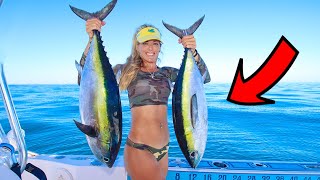 WICKED TUNA Epic Offshore Florida Blackfin Bite 😆 Catch amp Cook [upl. by Olmstead]