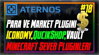 Aternos Para ve Market plugini VaultÄ°conomy ve QuickShopMinecraft Server Kurma18 [upl. by Odnamra61]