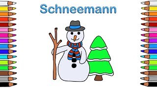 Ausmalbilder für Kinder 🎨​ Malbuch Weihnachten ⛄️​ Youtube Ausmalbilder ⛄️​ Schneemann [upl. by Ahsyla]