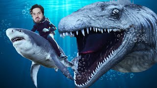 DOMEI UM MEGALODON E EXPLOREI O FUNDO DO OCEANO DO ARK [upl. by Eon]