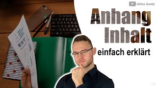 Anhang Jahresabschluss Inhalt einfach erklärt mit Beispielen [upl. by Anyad429]