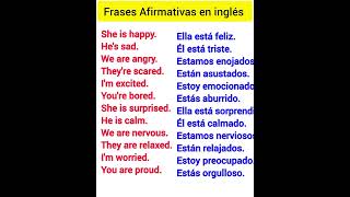 Frases Afirmativas útiles para aprender inglés [upl. by Konrad]