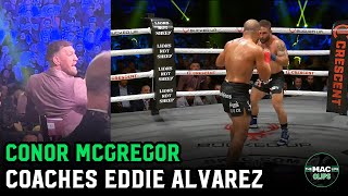 FULL ROUND Conor McGregor coaches Eddie Alvarez at BKFC Eddie points him out [upl. by Tolman754]