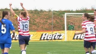 WNT Goals at the Algarve Cup 9 for 9 [upl. by Cirek550]