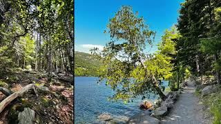 Hiking Jordan Pond Path Trail  Acadia NP amp our cabin [upl. by Arlette947]