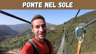 PONTE NEL SOLE il Ponte Tibetano a Dossena [upl. by Niatsirhc860]