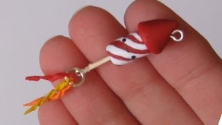 New Years Firework Charm Polymer Clay Tutorial [upl. by Sivet378]