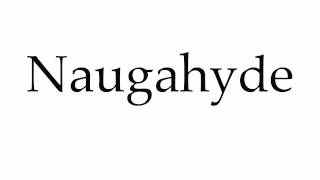 How to Pronounce Naugahyde [upl. by Danit]