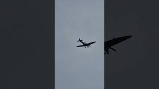 Mega Spitfire flyby Church Fenton GREAT SOUND VOLUME UP raf [upl. by Ellehsad]