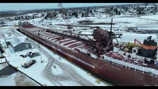 Lee A Tregurtha and Manitoulin at Faser Shipyard for winter layup [upl. by Tsnre]