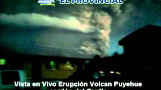 Vista en Vivo Erupción Volcan Puyehue cordón del Caulle [upl. by Nolyk]